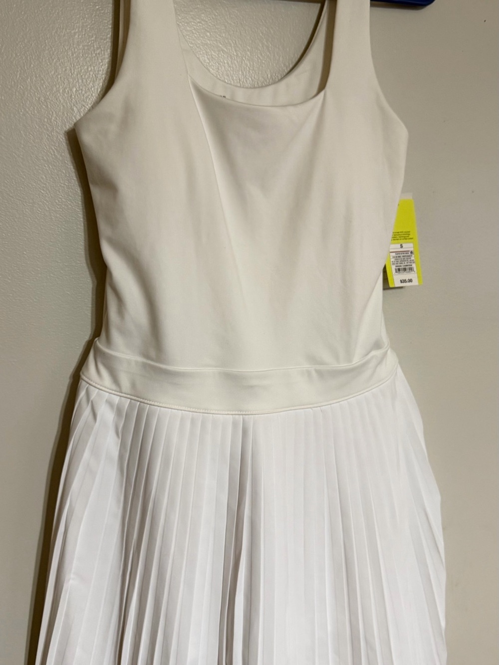 Women’s White Pleated Tank Dress
